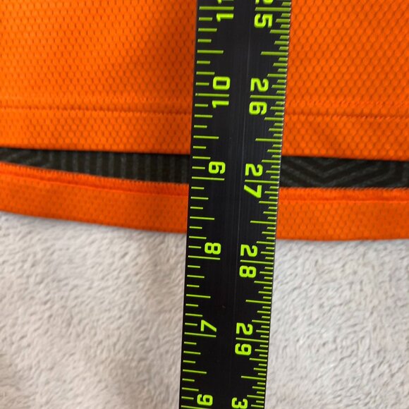 Under Armour Men Sweater Medium Orange ColdGear Fitted 1/4 Zip Pullover Athletic - Picture 3 of 12